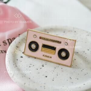 Pink and Gold Cassette Tape Ring